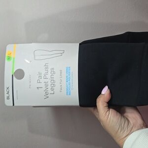 New Black velvet plush leggins